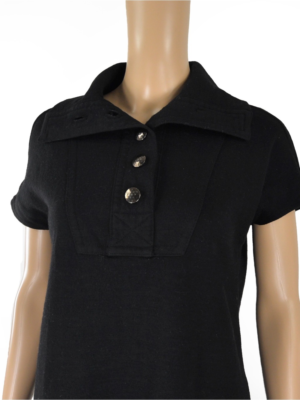 Vintage Marc by Marc Jacobs Black High Neck Convertible Polo Knit Top Y2K 00s - Picture 5 of 11